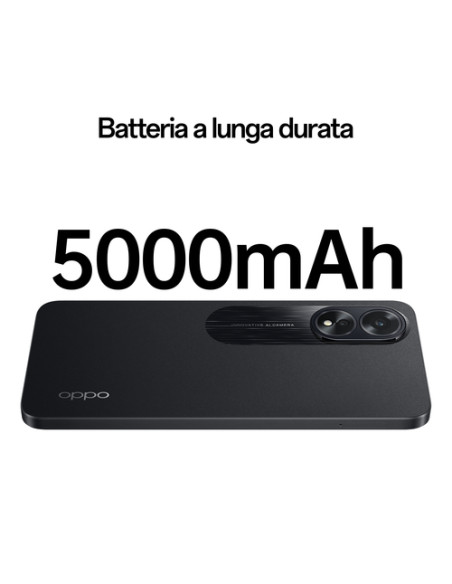OPPO A18 4G Smartphone, AI Doppia fotocamera 8+2MP, Selfie 5MP, Display 6.56” 90HZ LCD HD+, 5000mAh, RAM 8 GB (4+4) + ROM 128G