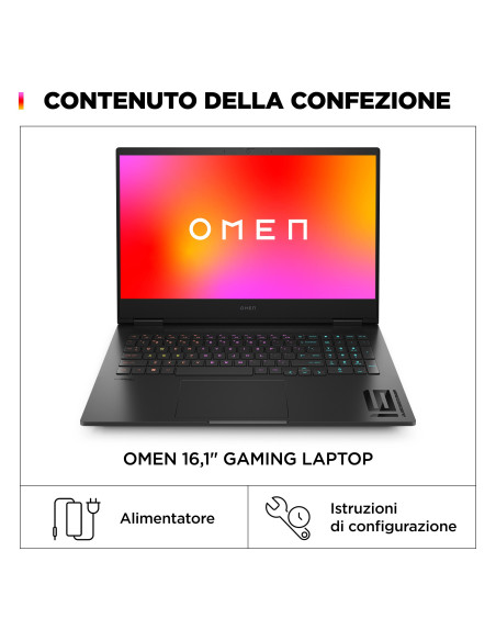 HP OMEN 16-wf1003nl Intel® Core™ i7 i7-14700HX Computer portatile 40,9 cm (16.1") Quad HD 32 GB DDR5-SDRAM 1 TB SSD NVIDIA Ge