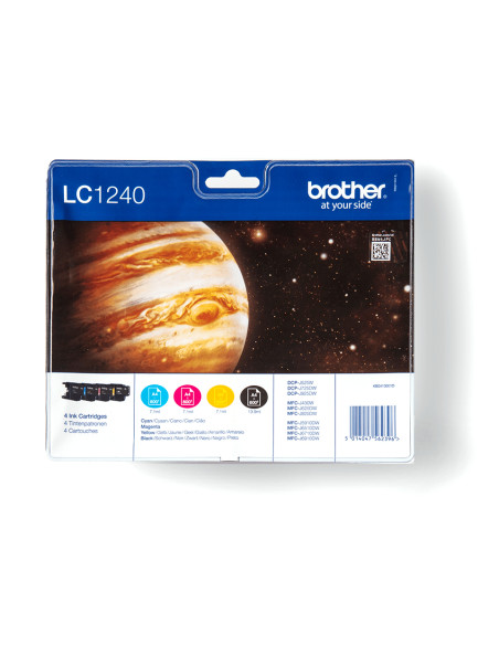 Brother LC1240VALBP cartuccia d'inchiostro 4 pz Originale Nero, Ciano, Magenta, Giallo
