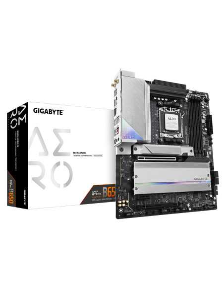GIGABYTE B650 AERO G Scheda madre - Supporta CPU AMD Ryzen serie 9000, fino a 8000 MHz DDR5 (OC), 1xPCIe 5.0 + 2xPCIe 4.0 M.2, L