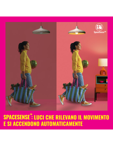 WiZ Striscia LED WiFi, Luce Bianca o Colorata Dimmerabile, 4 M, 11W, Alimentatore Incluso, Tecnologia SpaceSense, Controllo Voca