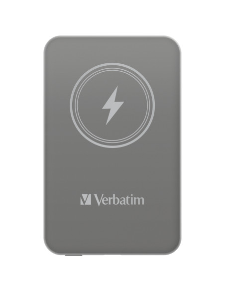 Verbatim Charge 'n' Go Polimeri di litio (LiPo) 5000 mAh Carica wireless Grigio