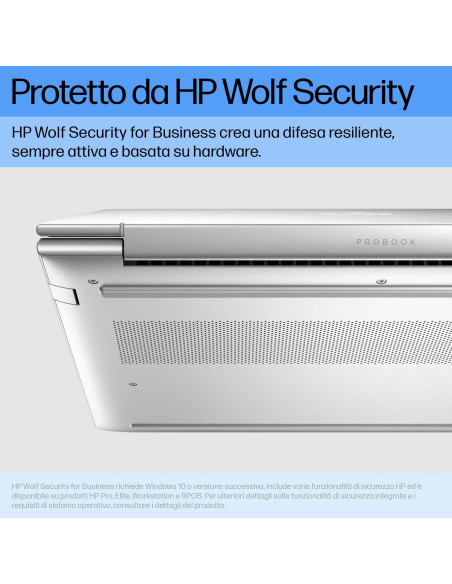HP ProBook 460 G11 Intel Core Ultra 5 125U Computer portatile 40,6 cm (16") WUXGA 8 GB DDR5-SDRAM 512 GB SSD Wi-Fi 6E (802.11ax)