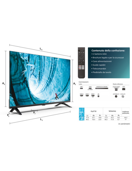 Philips 40PFS6009 40" 102cm Full HD LED TV Dolby Audio Titan OS