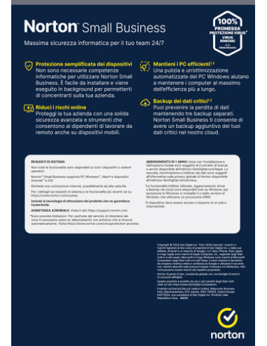 Norton Small Business | Protezione antivirus per piccole imprese e small office | 10 dispositivi | Licenza di 1 anno