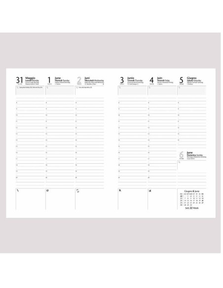 AGENDA SETT. 21X30 WEEKLY BLU