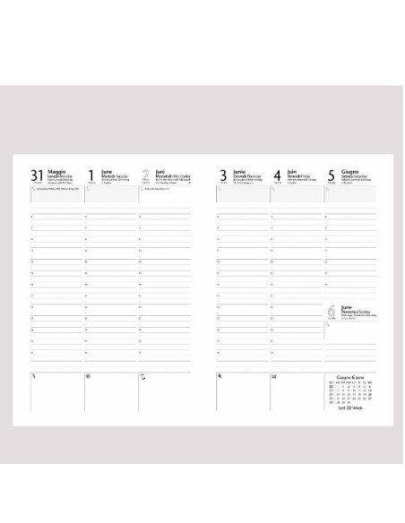 AGENDA SETT. 17X24 WEEKLY NERO