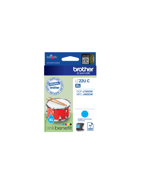 Brother LC22UC cartuccia d'inchiostro 1 pz Originale Ciano