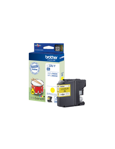 Brother LC22UY cartuccia d'inchiostro 1 pz Originale Giallo