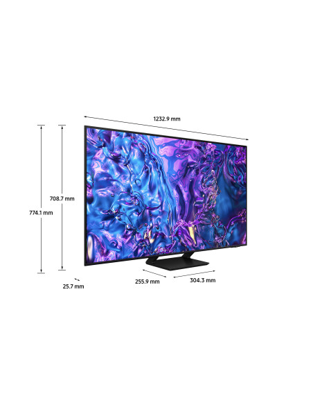 Samsung Q70D TV QLED 4K 55” QE55Q70DATXZT Smart TV Wi-Fi Black 2024, Quantum Processor 4K, 4K AI Upscaling, AirSlim Design, OT