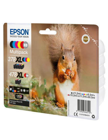 Epson Squirrel Multipack 6-colours 378XL / 478XL Claria Photo HD Ink
