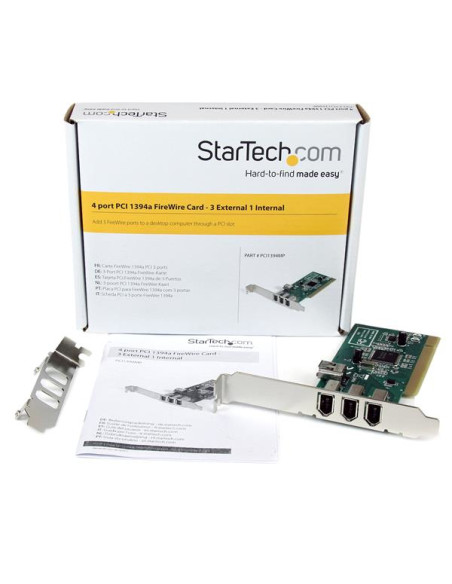 StarTech.com Scheda adattatore FireWire 1394a PCI a 4 porte - 1 interna 3 esterne