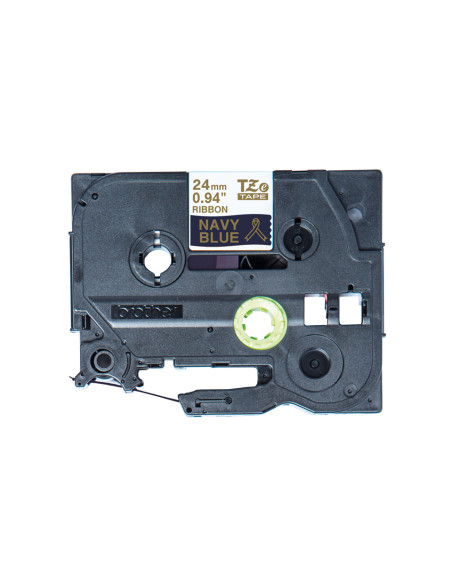 Brother TZE-RN54 nastro per etichettatrice Oro su blu navy