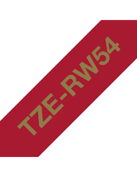 Brother TZE-RW54 nastro per etichettatrice Oro su rosso