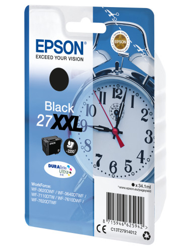Epson Cartuccia Sveglia Nero Inchiostri DURABrite Ultra 27XXL