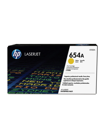 HP Cartuccia Toner originale giallo LaserJet 654A
