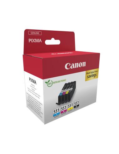Canon 6509B016 cartuccia d'inchiostro 4 pz Originale Nero, Ciano, Magenta, Giallo
