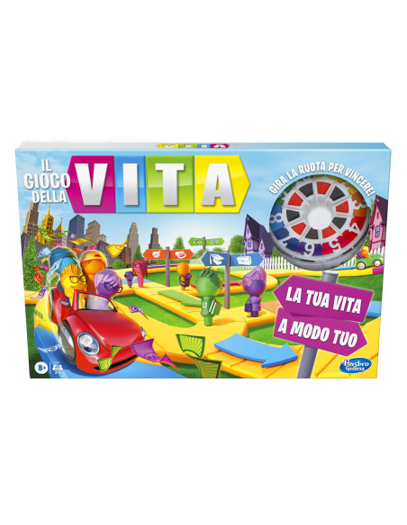 Hasbro Gaming Il Gioco della Vita, il gioco della famiglia, gioco da tavolo per bambini dagli 8 anni in su, per 2-4 giocatori