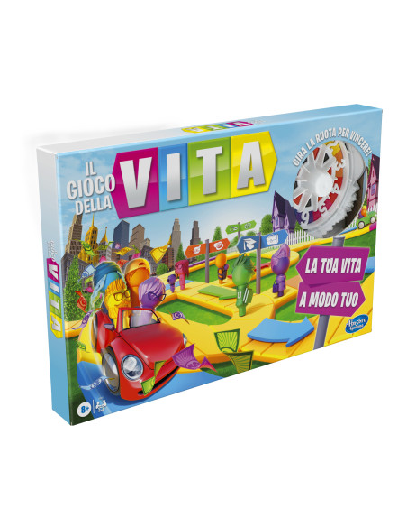 Hasbro Gaming Il Gioco della Vita, il gioco della famiglia, gioco da tavolo per bambini dagli 8 anni in su, per 2-4 giocatori