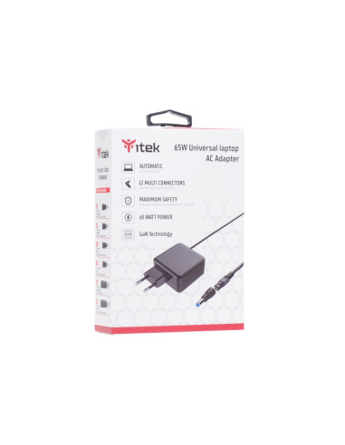 itek ITNBAW65 Caricabatterie per dispositivi mobili Computer portatile Nero AC Interno