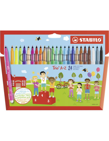 STABILO Trio A–Z marcatore Fine Multicolore 24 pz