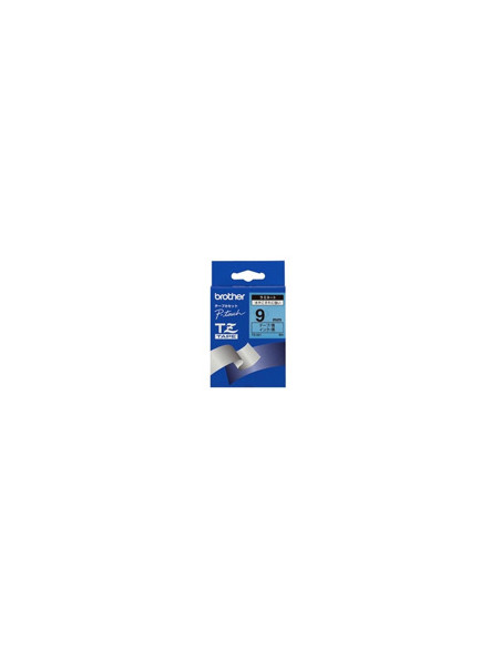 Brother Gloss Laminated Tape - 9mm, Black/Blue nastro per etichettatrice TZ