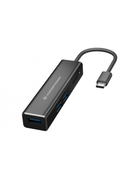 Conceptronic DONN08B replicatore di porte e docking station per laptop USB 3.2 Gen 1 (3.1 Gen 1) Type-C Nero