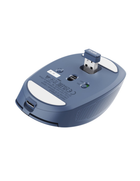 Trust Ozaa mouse Ufficio Mano destra RF senza fili + Bluetooth Ottico 3200 DPI