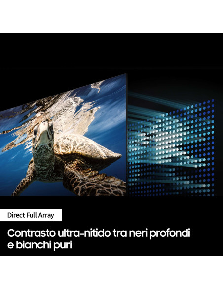 Samsung Q80D TV QLED 4K 55” QE55Q80DATXZT Smart TV Wi-Fi Eclipse Silver 2024, Processore NQ4 AI GEN2, 4K AI Upscaling, Simple 