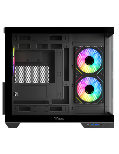 itek DARK CAVE DS Tower Nero