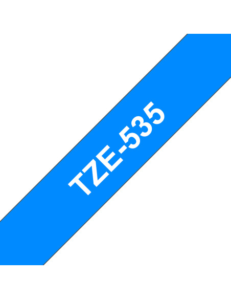 Brother TZE-535 nastro per etichettatrice Bianco su blu