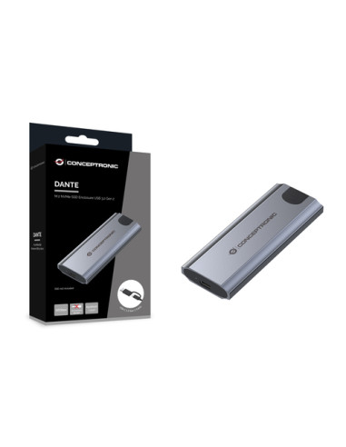 Conceptronic DANTE05G contenitore di unità di archiviazione Box esterno SSD Grigio M.2