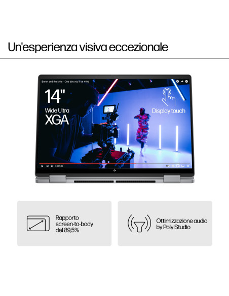 HP ENVY x360 14-fc0007nl Intel Core Ultra 7 155U Ibrido (2 in 1) 35,6 cm (14") Touch screen 3K 32 GB LPDDR5-SDRAM 1 TB SSD Wi-Fi