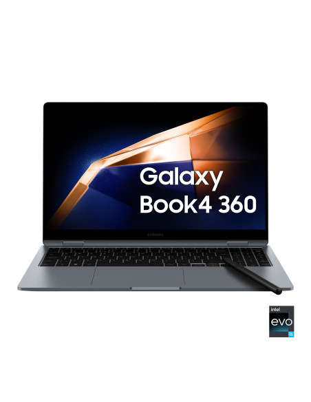 Samsung Galaxy Book4 360 Laptop, Intel® Core™ 5 120U, 16GB RAM, 512GB SSD, 15.6" Super AMOLED, Windows 11 Home, Moonstone Gra
