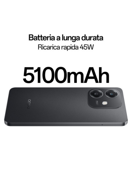 OPPO A40 Smartphone, Fotocamera AI 50MP, Selfie 5MP, Display 6.67” 90HZ LCD HD+, 5100mAh, RAM 4 Esp 8GB (+4GB Virtuali) +ROM 1