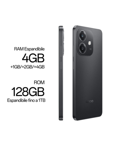 OPPO A40 Smartphone, Fotocamera AI 50MP, Selfie 5MP, Display 6.67” 90HZ LCD HD+, 5100mAh, RAM 4 Esp 8GB (+4GB Virtuali) +ROM 1