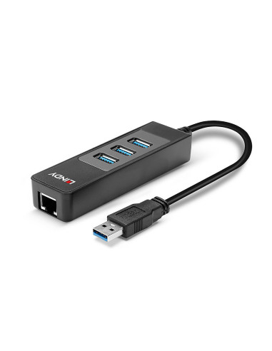 Lindy 43176 hub di interfaccia USB 3.2 Gen 1 (3.1 Gen 1) Type-A 5000 Mbit/s Nero