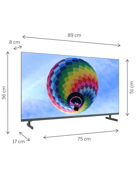 TV 40 THOMSON FHD QLED SMART T2/C2S2 GOOGLE TV FRAMELESS