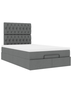 Struttura Letto Pouf con Materasso 80x200 cm in Tessuto