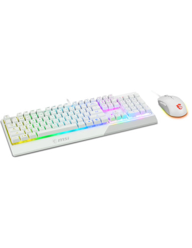MSI Vigor GK30 Combo White tastiera Mouse incluso Gaming USB QWERTY Italiano Bianco