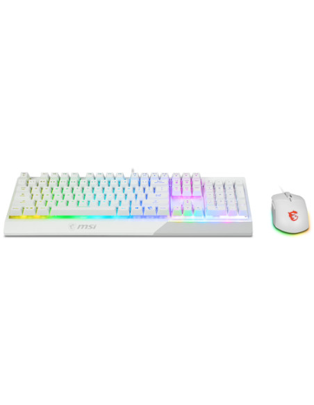 MSI Vigor GK30 Combo White tastiera Mouse incluso Gaming USB QWERTY Italiano Bianco