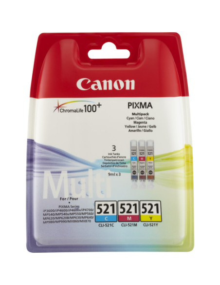 Canon Cartucce colore multipack CLI-521 C/M/Y
