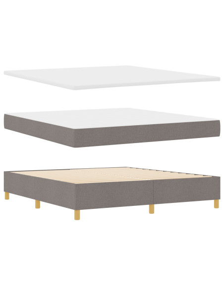 Rete a doghe con materasso Tortora Super King Tessuto