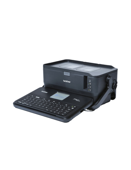 Brother PT-D800W stampante per etichette (CD) Trasferimento termico 360 x 360 DPI 60 mm/s Con cavo e senza cavo TZe Wi-Fi QWERTY