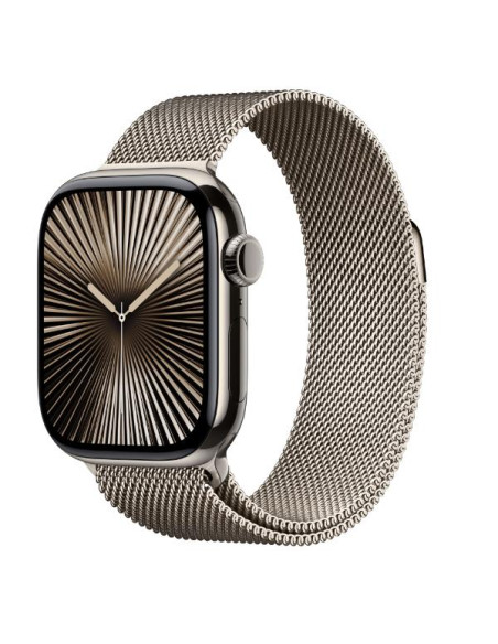 APPLE WATCH SERIES 10 GPS + CELLULAR 42MM NATURAL TITANIUM CASE WITH NATURAL MILANESE LOOP
