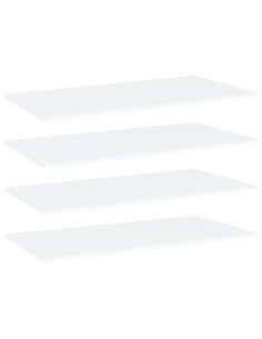 Ripiani per Libreria 4pz Bianchi 80x20x1,5 cm Legno Multistrato