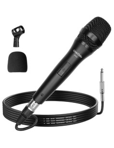 OneOdio ON55 Microfono Dinamico Cardioide con Cavo XLR da 5m e Supporto per Clip