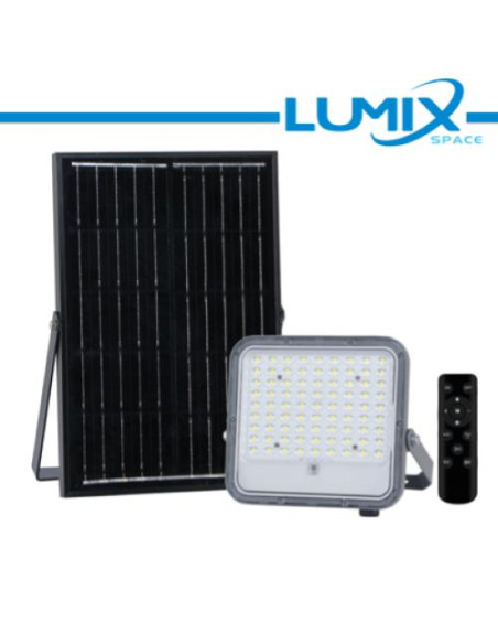 GRIGIO PROIETTORE SOLARE LED 3WHITE 100W + CREPUSCOLARE