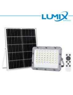 GRIGIO PROIETTORE SOLARE LED 100W + CREPUSCOLARE