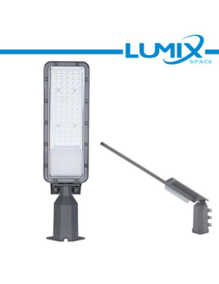 Grigio Faro lampione stradale snodabile LED 100W IP65 130lm/w 4000k
